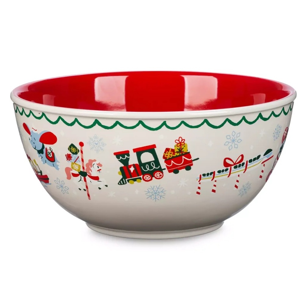 Disney Christmas Ceramic Bowl 128oz NEW